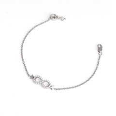 The Infinity Sparkle Zirconia Silver Bracelet