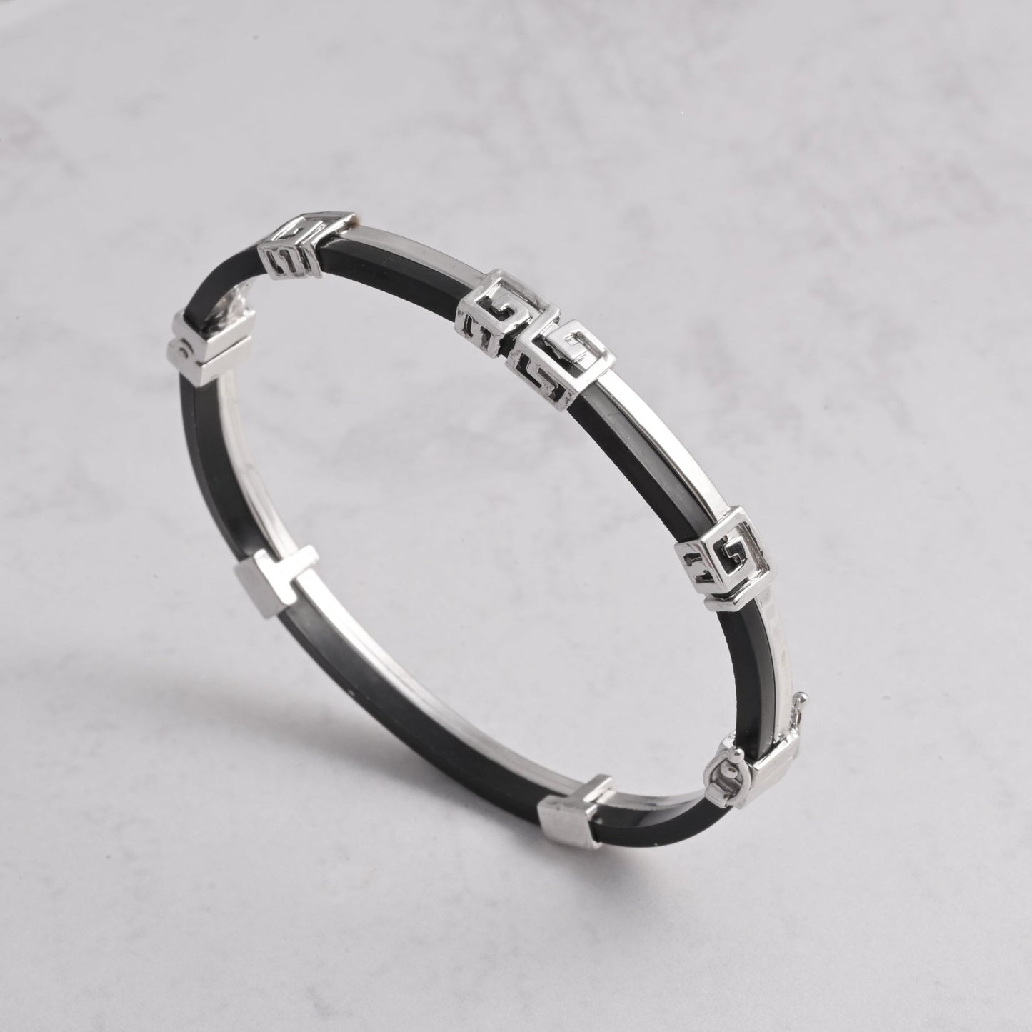 The Labyrinth Noir Silver Bracelet - Vinayak - House of Silver