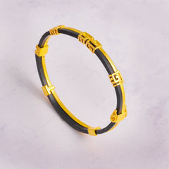 The Labyrinth Noir Silver Bracelet