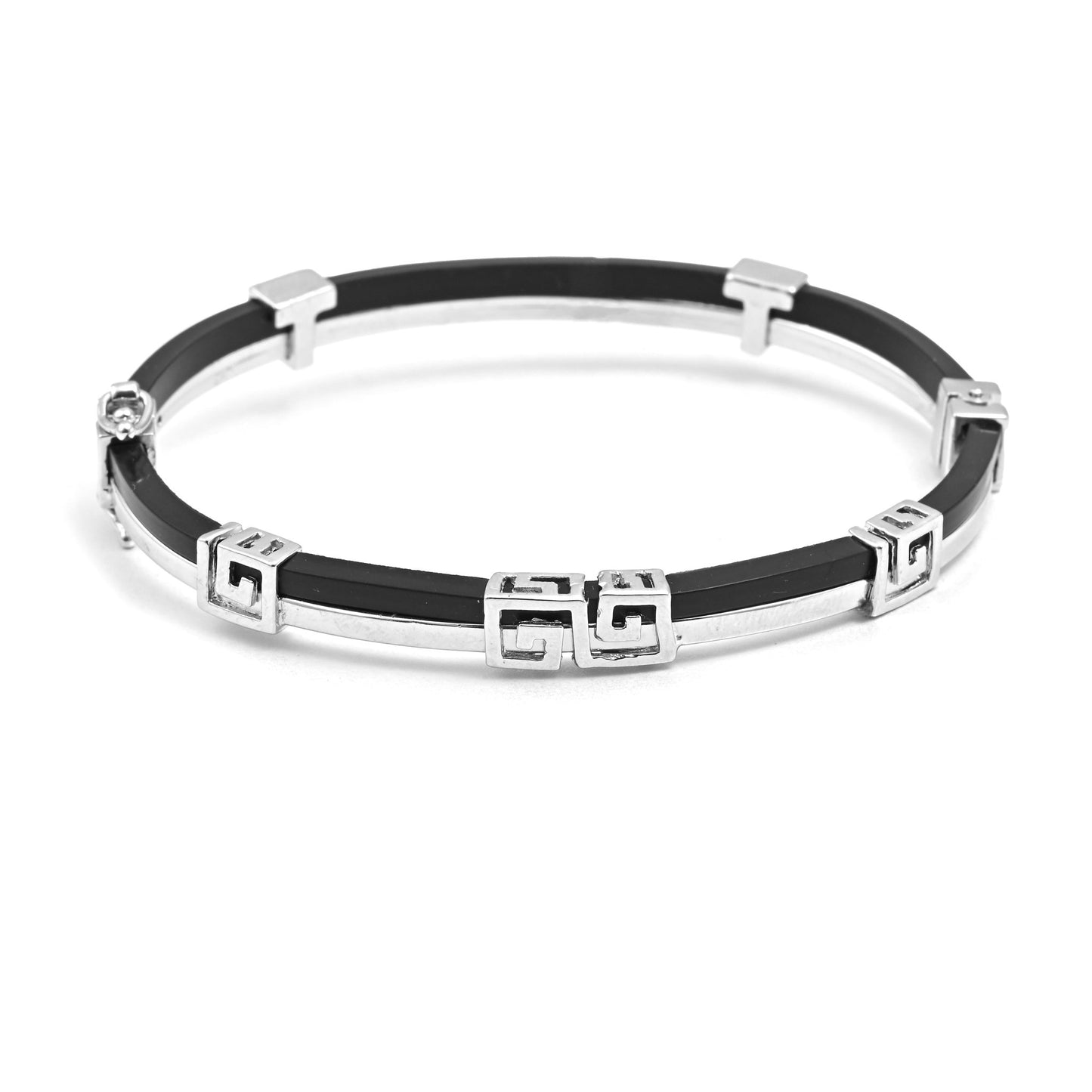 The Labyrinth Noir Silver Bracelet - Vinayak - House of Silver