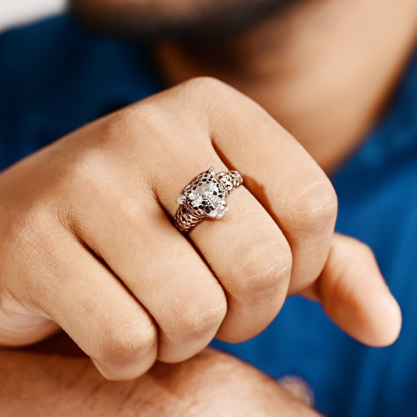 The Leopard Zirconia Ring - Vinayak - House of Silver