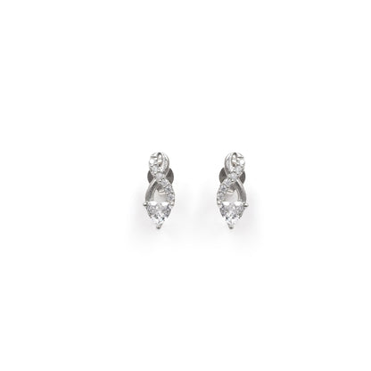 The Love Spark Solitaire Stud Earrings - Vinayak - House of Silver