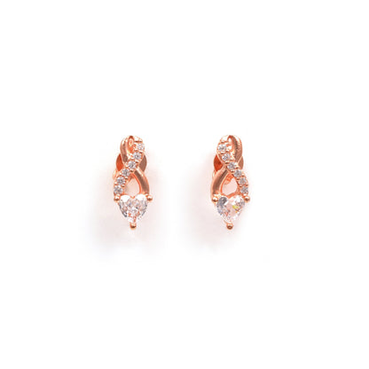 The Love Spark Solitaire Stud Earrings - Vinayak - House of Silver