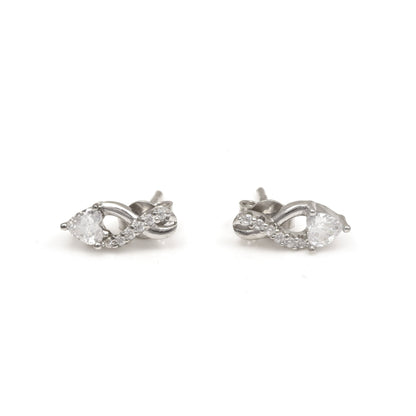 The Love Spark Solitaire Stud Earrings - Vinayak - House of Silver