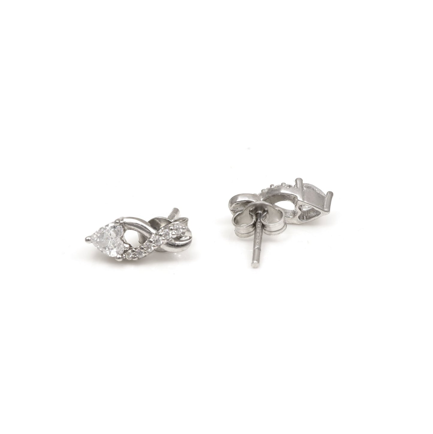 The Love Spark Solitaire Stud Earrings - Vinayak - House of Silver