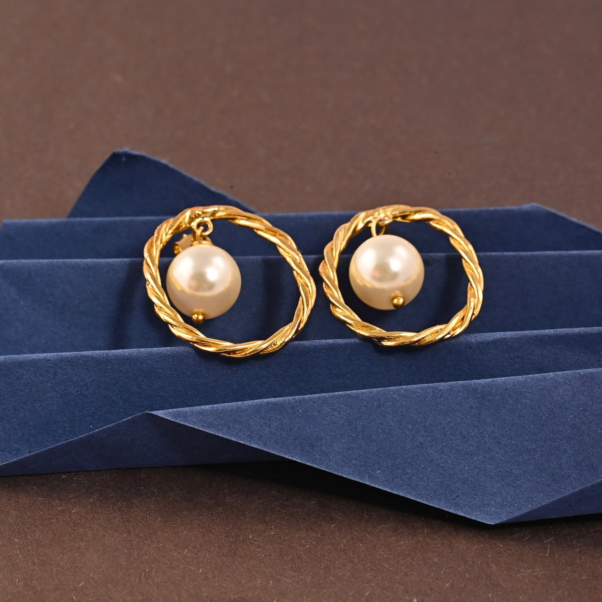 The Luminous Pearl Orbit Earrings - Vinayak - House of Silver