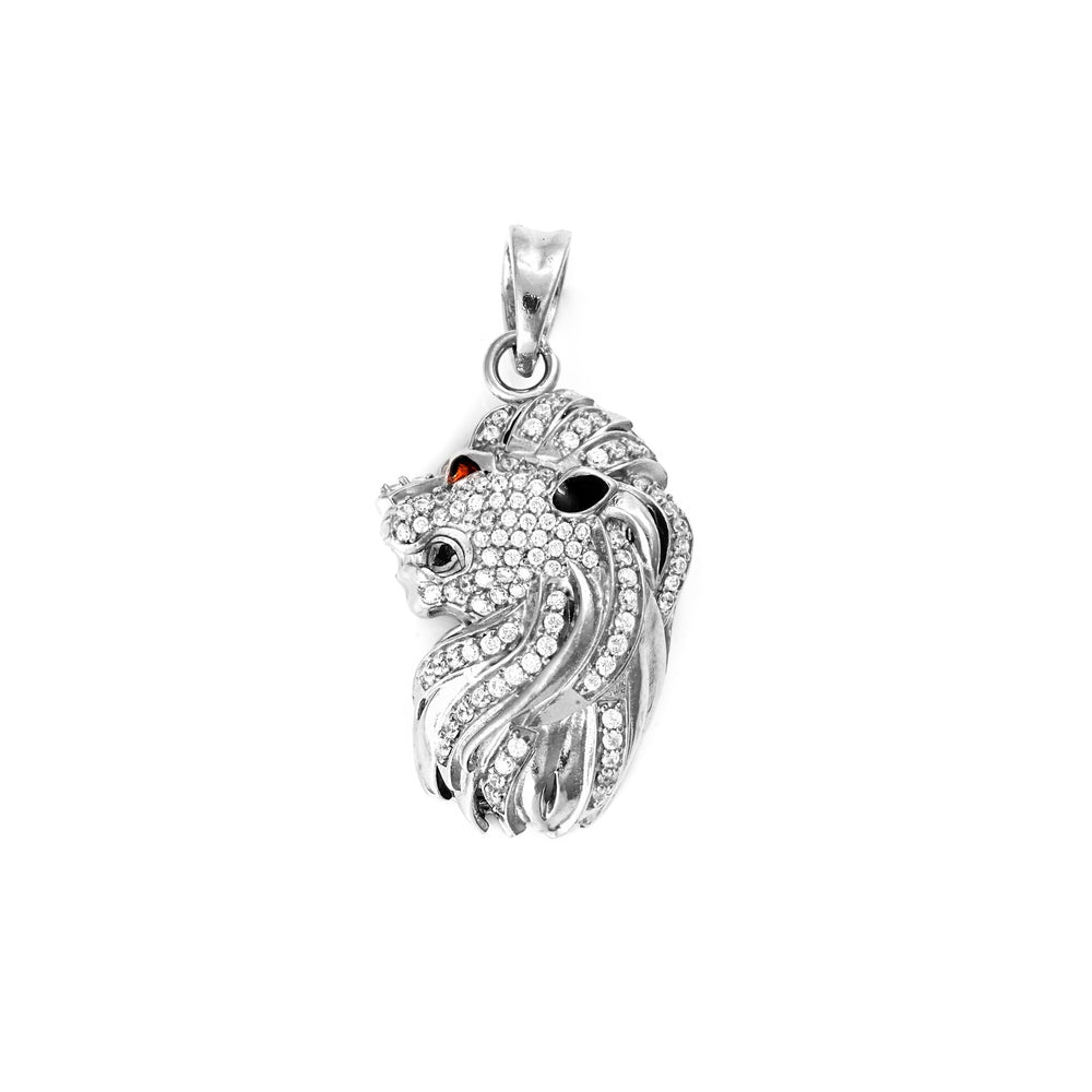 The Majestic Mane Zirconia Silver Pendant