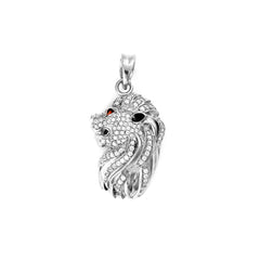 The Majestic Mane Zirconia Silver Pendant