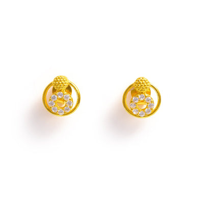 The Minimal Floral Bud Stud Earrings - Vinayak - House of Silver