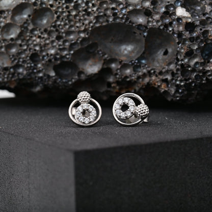 The Minimal Floral Bud Stud Earrings - Vinayak - House of Silver