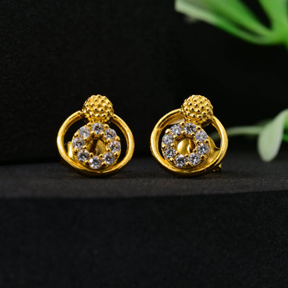 The Minimal Floral Bud Stud Earrings - Vinayak - House of Silver