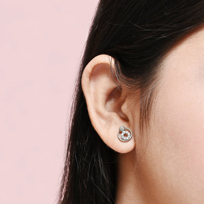 The Minimal Floral Bud Stud Earrings - Vinayak - House of Silver