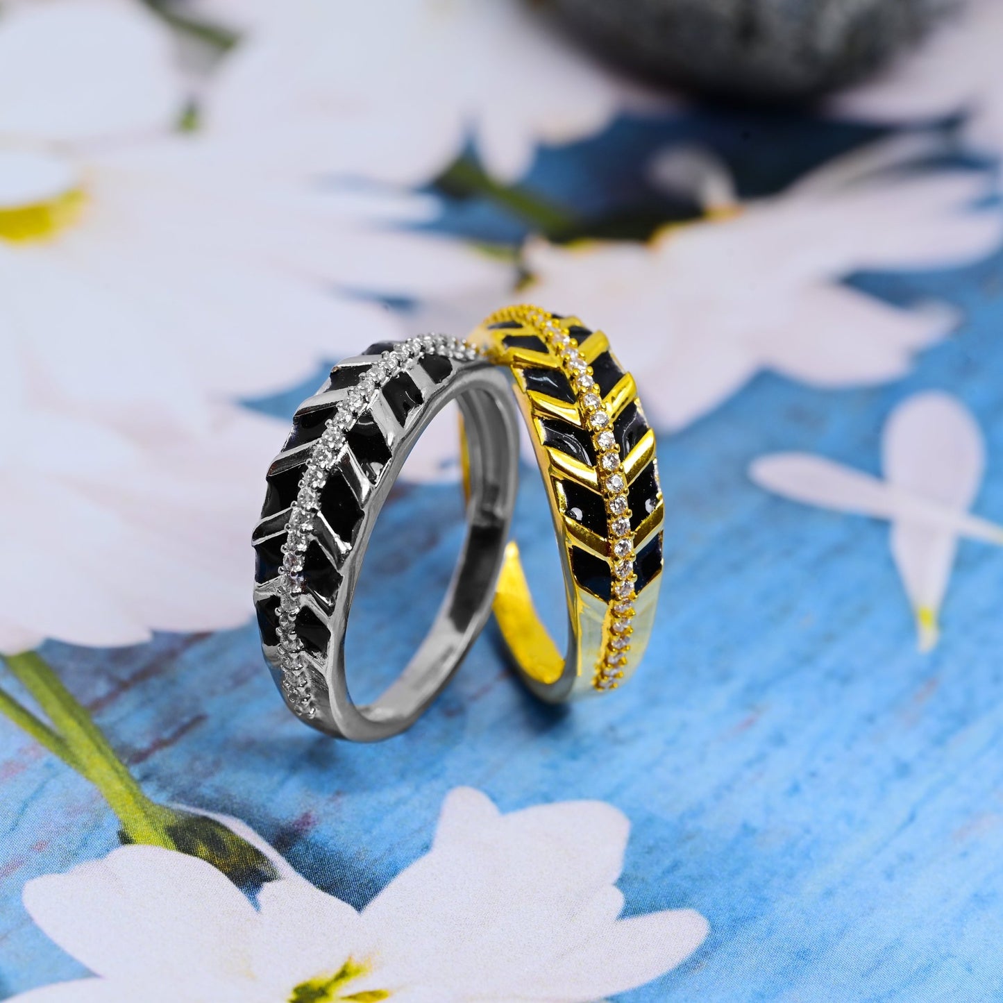 The Monochrome Zirconia Band Ring - Vinayak - House of Silver