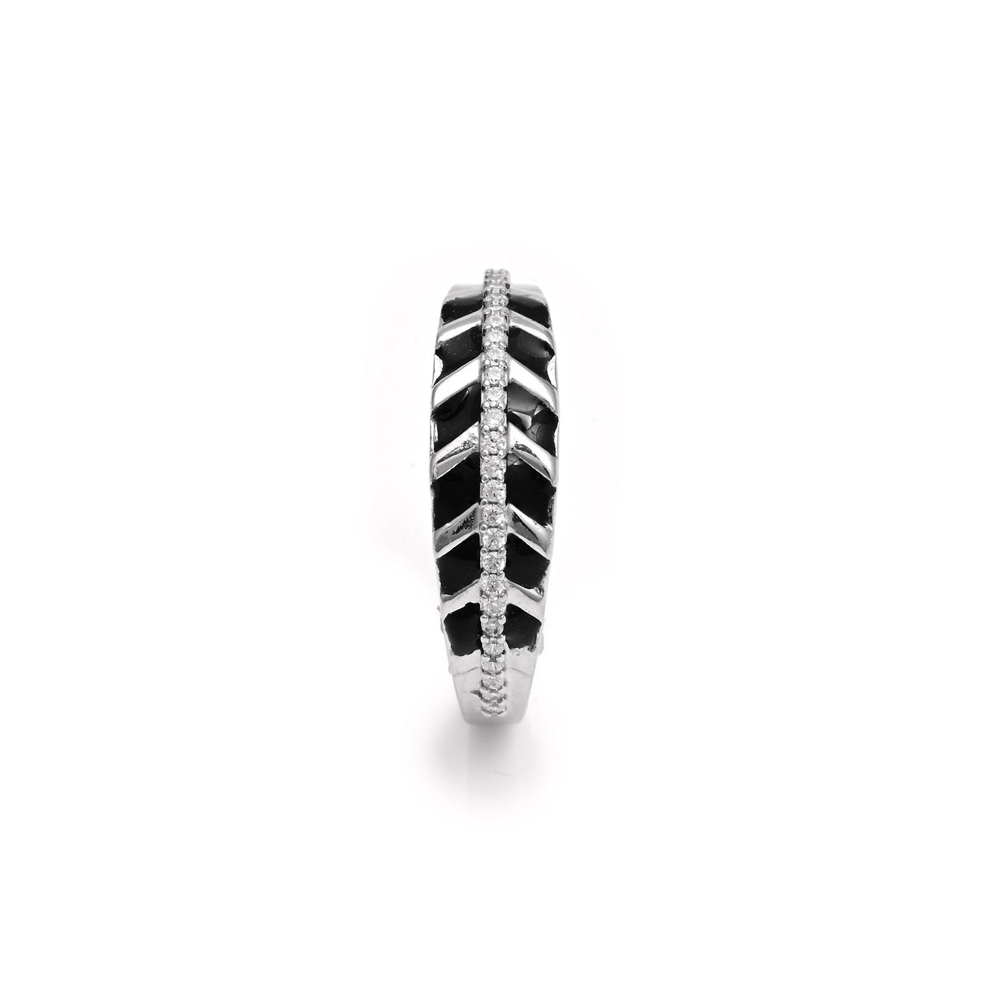 The Monochrome Zirconia Band Ring - Vinayak - House of Silver