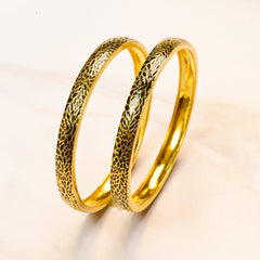 The Noir Radiance Silver Bangles (Set of 2)