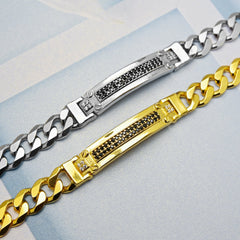The Noir Radiance Silver Bracelet