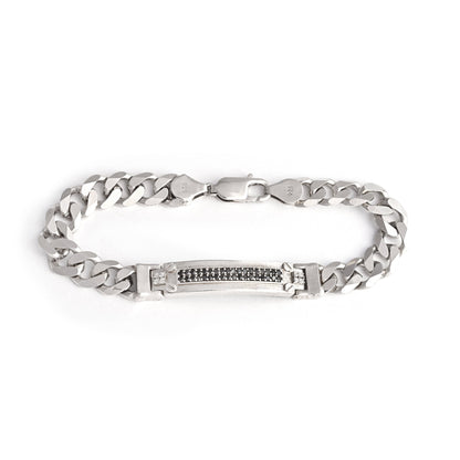 The Noir Radiance Silver Bracelet - Vinayak - House of Silver