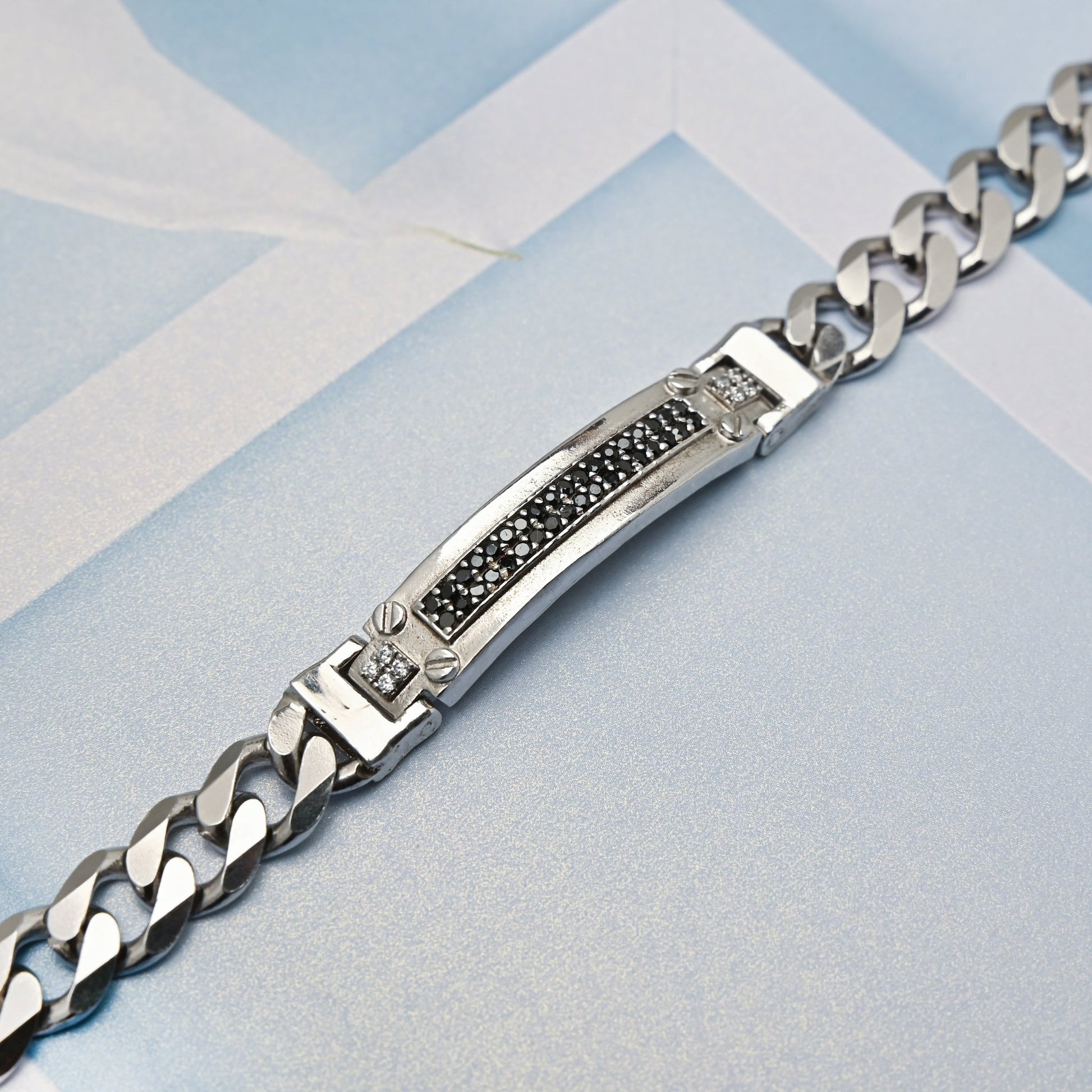 The Noir Radiance Silver Bracelet - Vinayak - House of Silver