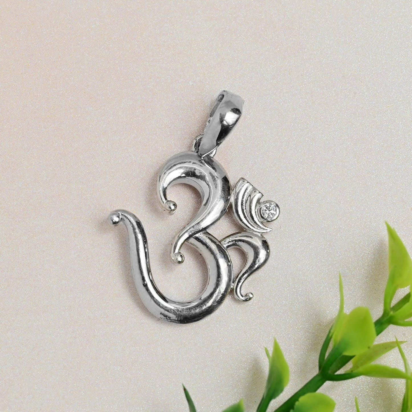 The Om Zirconia Pendant - Vinayak - House of Silver