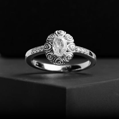 The Oval Brilliance Zirconia Ring - Vinayak - House of Silver