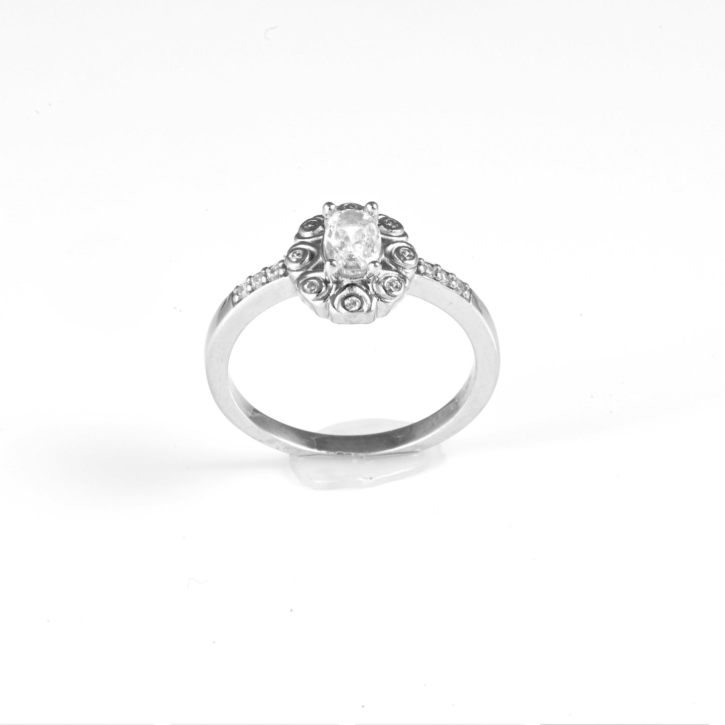 The Oval Brilliance Zirconia Ring - Vinayak - House of Silver