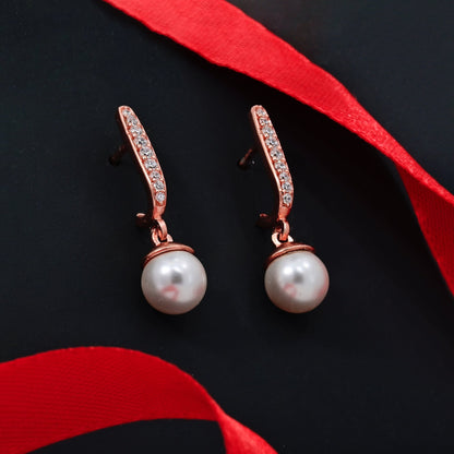 The Pearl Drop Zirconia Silver Danglings - Vinayak - House of Silver