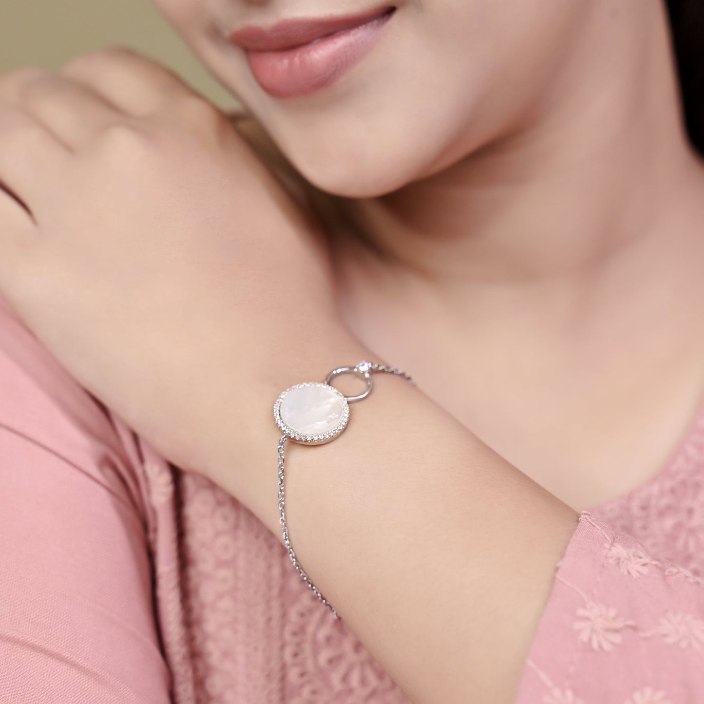 The Pearl Radiance Silver Bracelet - Vinayak - House of Silver