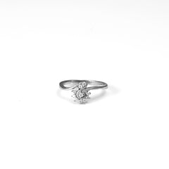 The Petite Bloom Twist Silver Ring