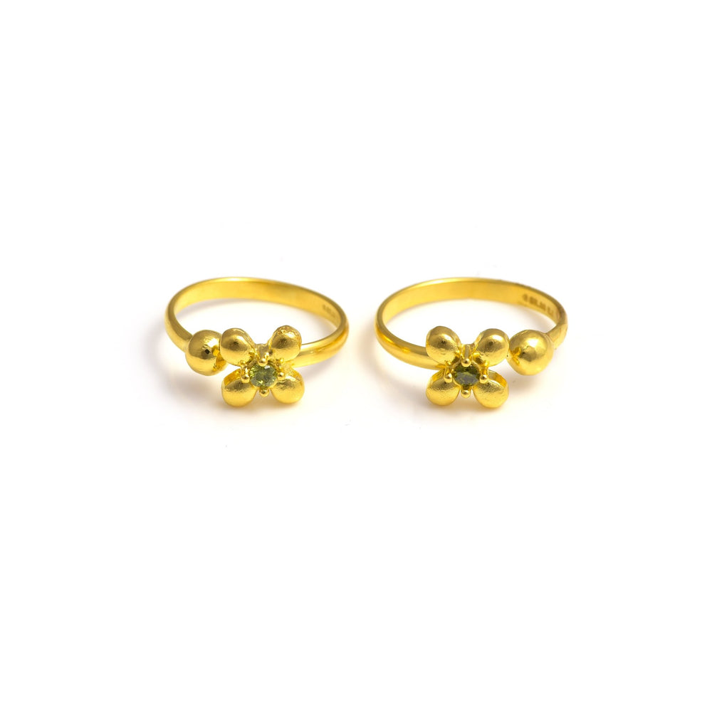 The Petite Floral Spin Toe Ring