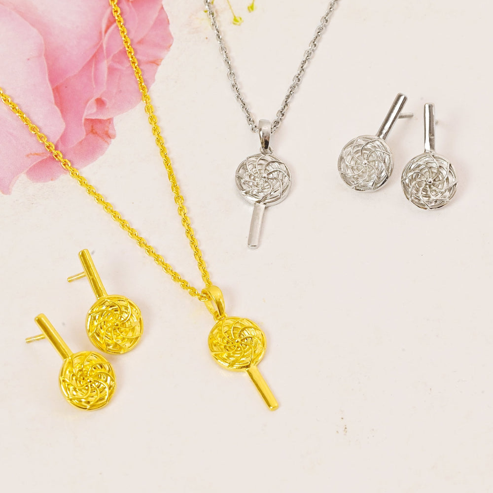 The Popsicle Bliss Silver Necklace Set