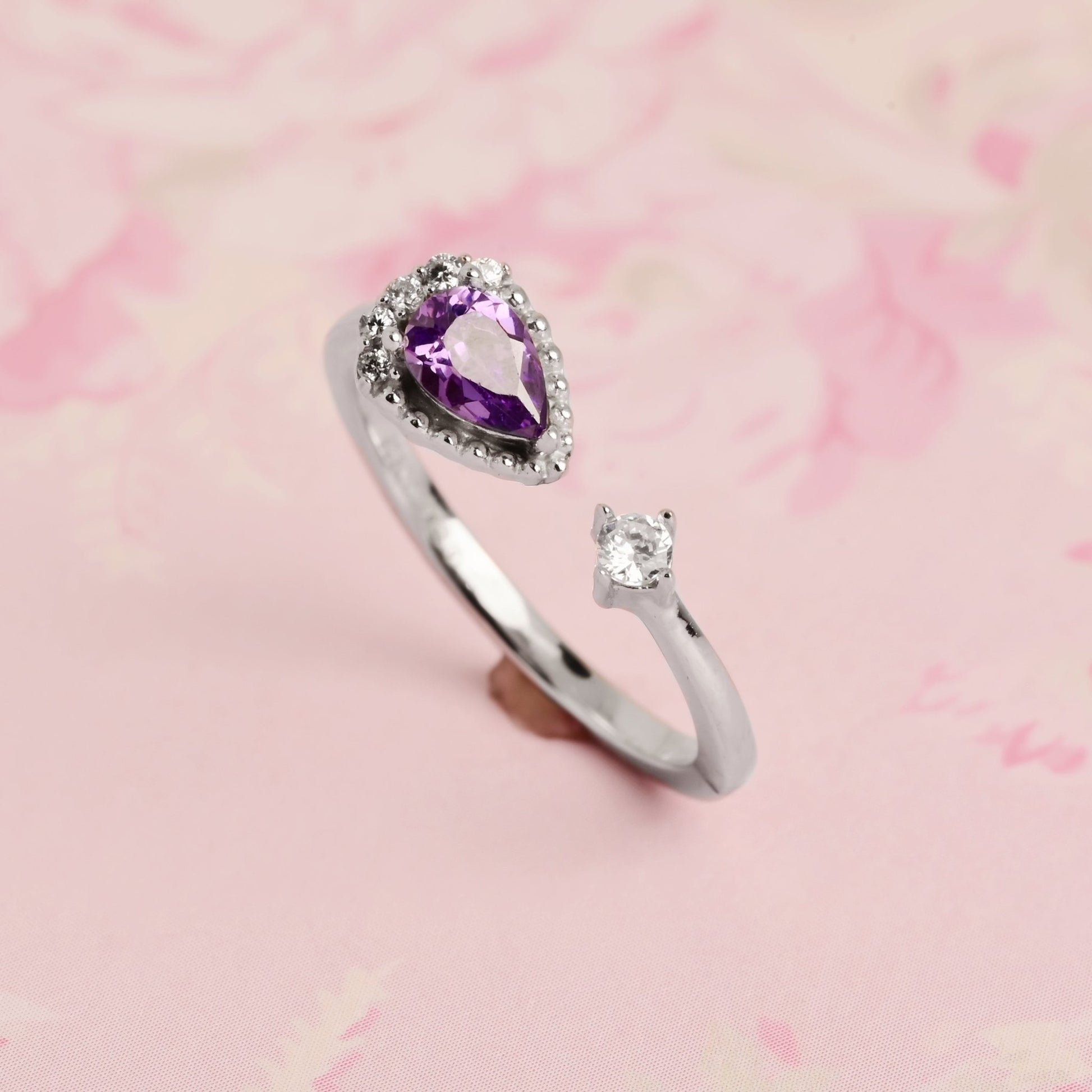 The Purple Zirconia Ring - Vinayak - House of Silver