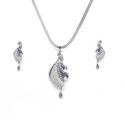 The Radiant Aura Necklace Set - Vinayak - House of Silver