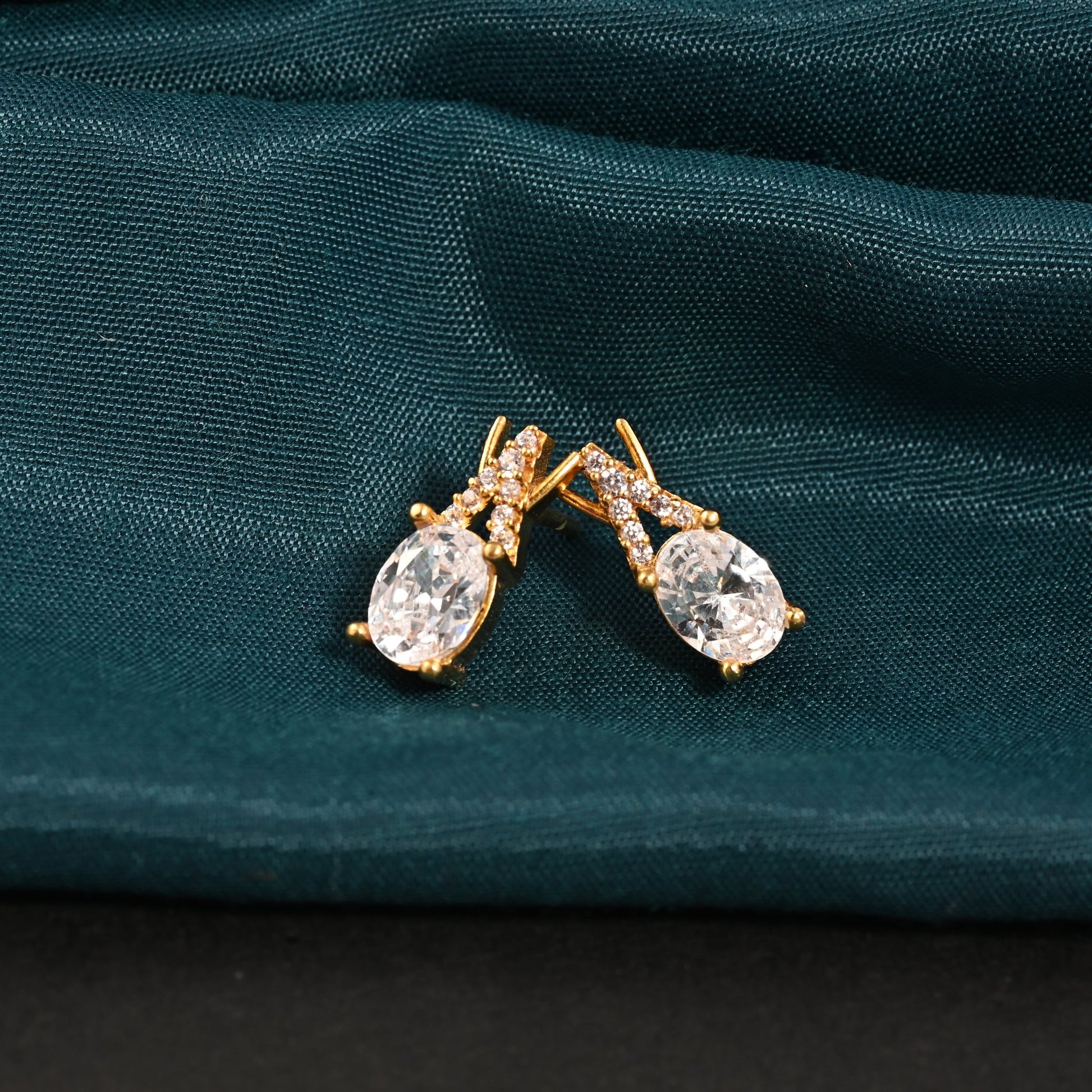 The Radiant Solace Stud Earrings - Vinayak - House of Silver