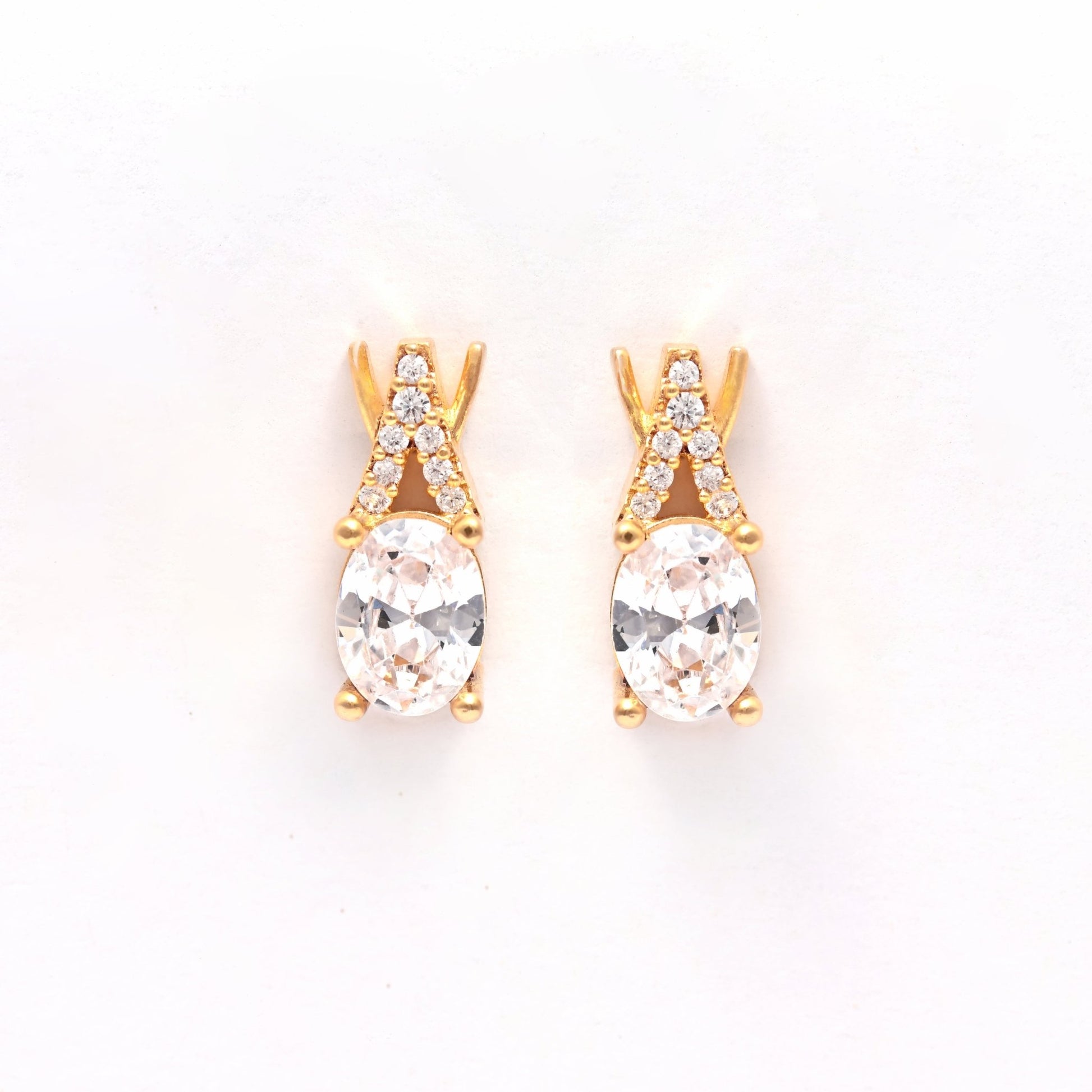 The Radiant Solace Stud Earrings - Vinayak - House of Silver