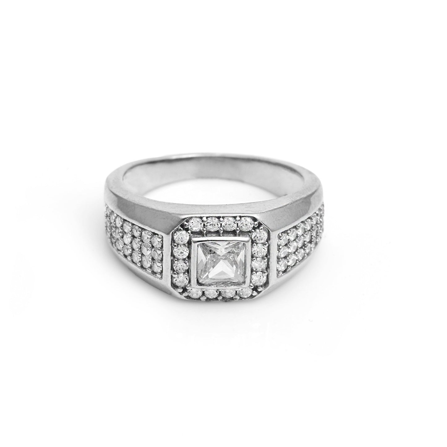 The Radiant Solitaire Zirconia Ring - Vinayak - House of Silver