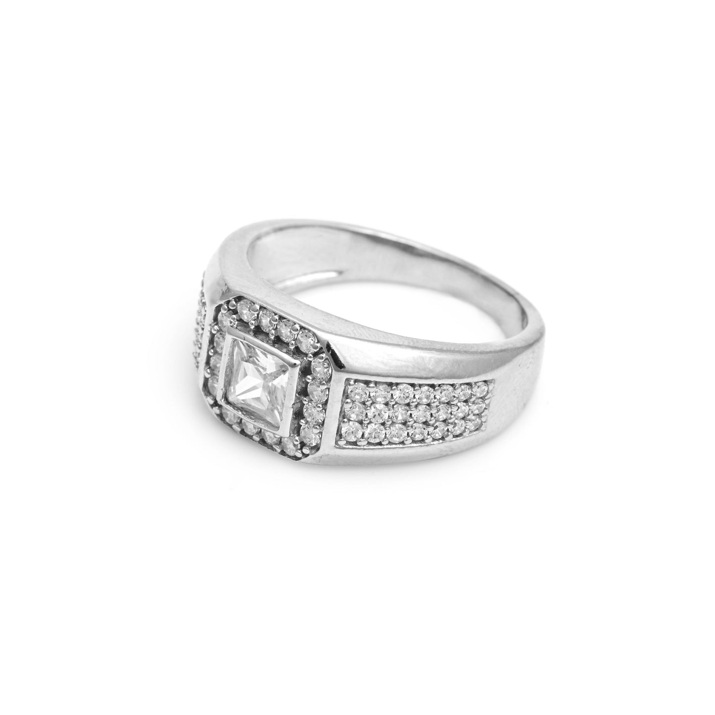 The Radiant Solitaire Zirconia Ring - Vinayak - House of Silver