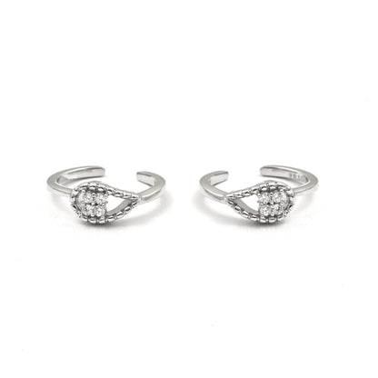 The Radiant Touch Silver Toe Ring - Vinayak - House of Silver