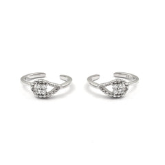 The Radiant Touch Silver Toe Ring