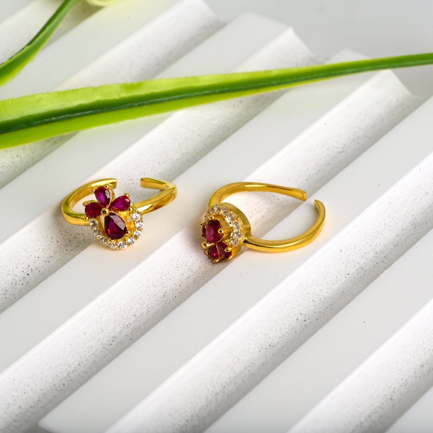 The Ruby Desire Toe Ring - Vinayak - House of Silver