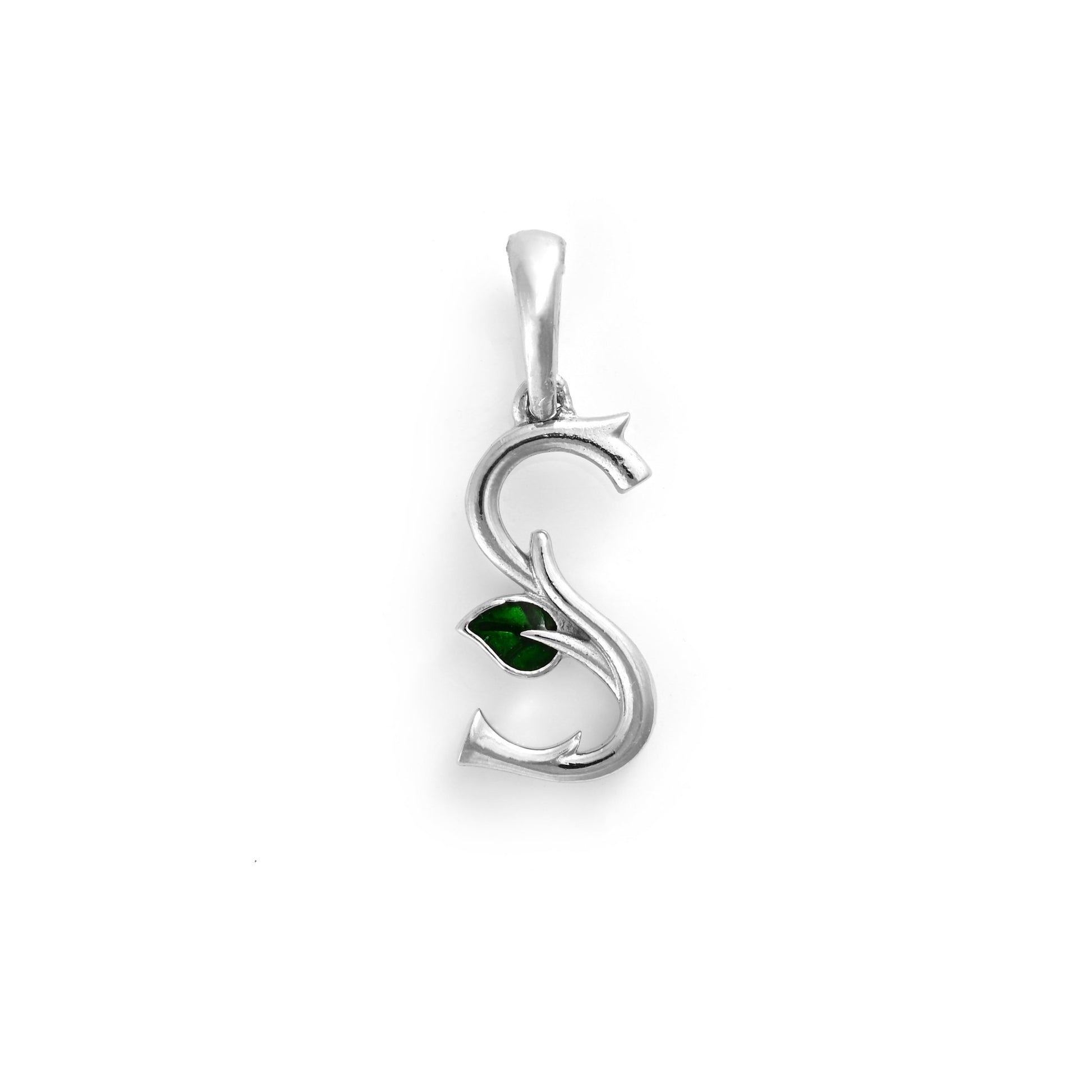 The ‘S’ Leafy Pendant - Vinayak - House of Silver