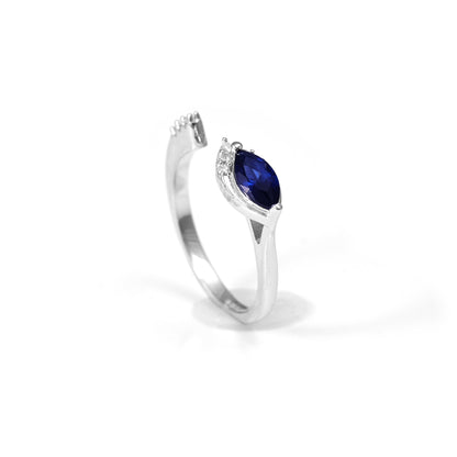 The Sapphire Zirconia Ring - Vinayak - House of Silver