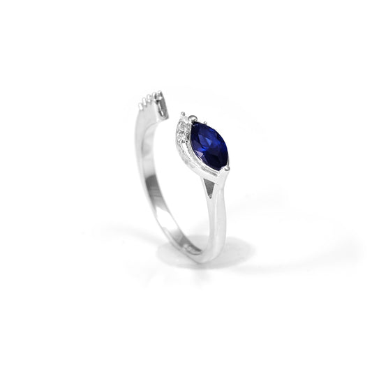 The Sapphire Zirconia Ring - Vinayak - House of Silver