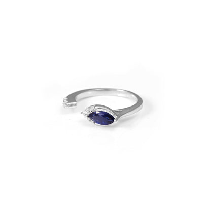 The Sapphire Zirconia Ring - Vinayak - House of Silver