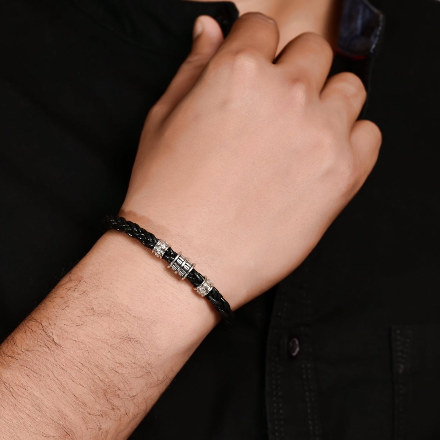 The Shadowline Silver Belt Bracelet - Vinayak - House of Silver