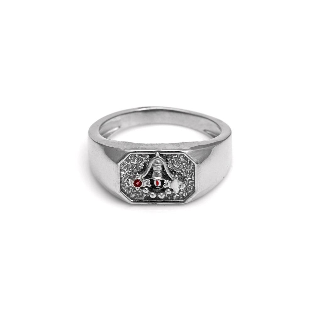 The Shri Balaji Silver Ring