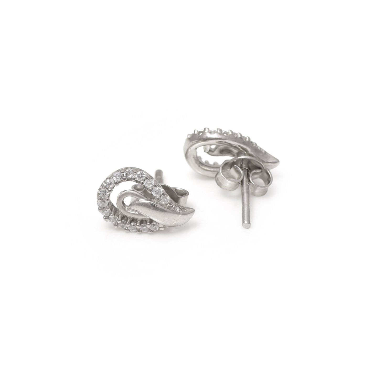 The Silver Frost Stud Earrings - Vinayak - House of Silver