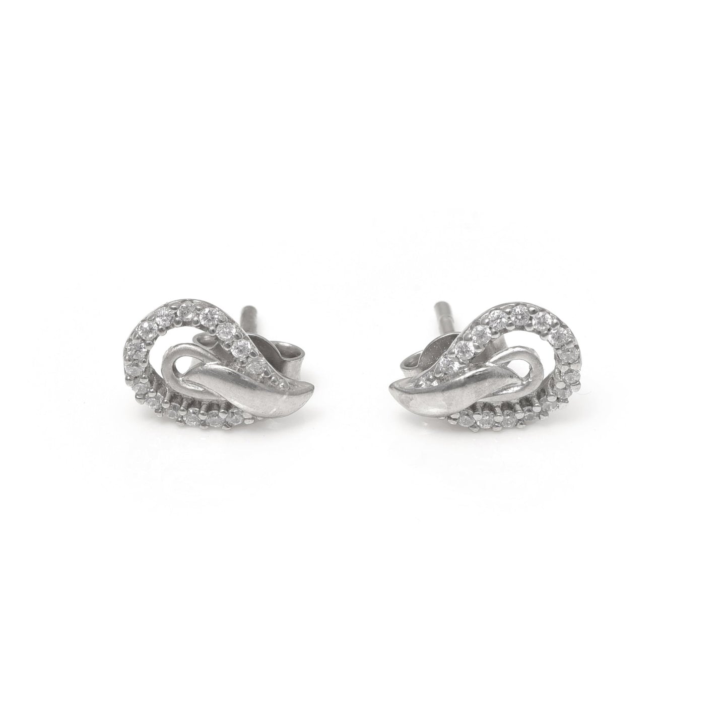 The Silver Frost Stud Earrings - Vinayak - House of Silver