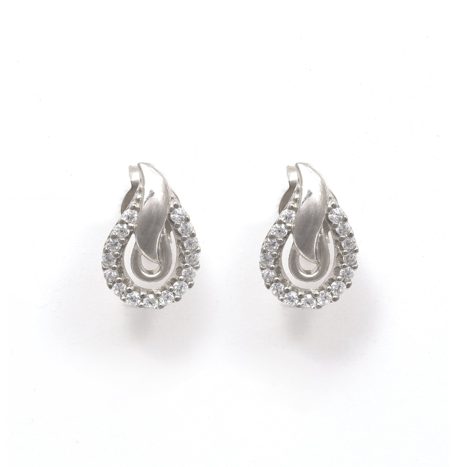 The Silver Frost Stud Earrings - Vinayak - House of Silver