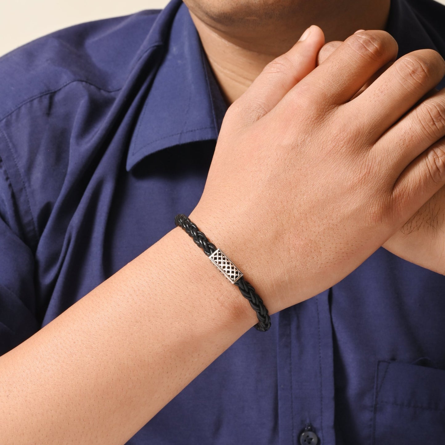 The Silver Weave Band Bracelet - Vinayak - House of Silver