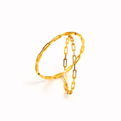 The Sleek Essence Silver Bangles (Set of 2)